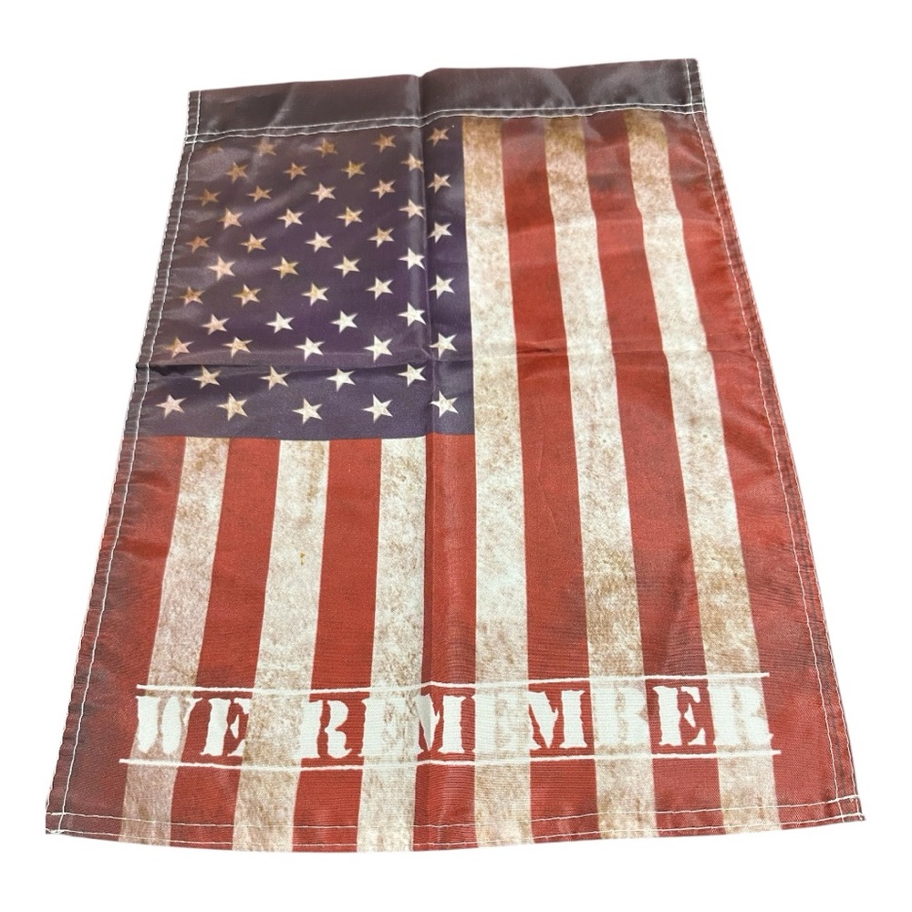 We Remember One Sided Garden Flag